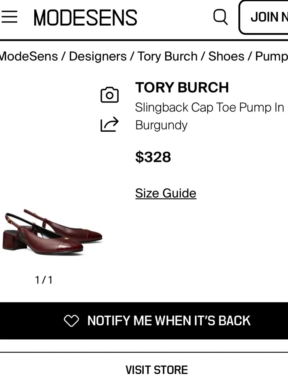 Tory Burch elegant burgundy